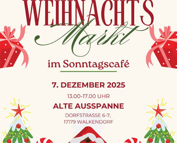 Weihnachtsmarkt 7. DEZEMBER 2025 13.00-17.00 UHR
